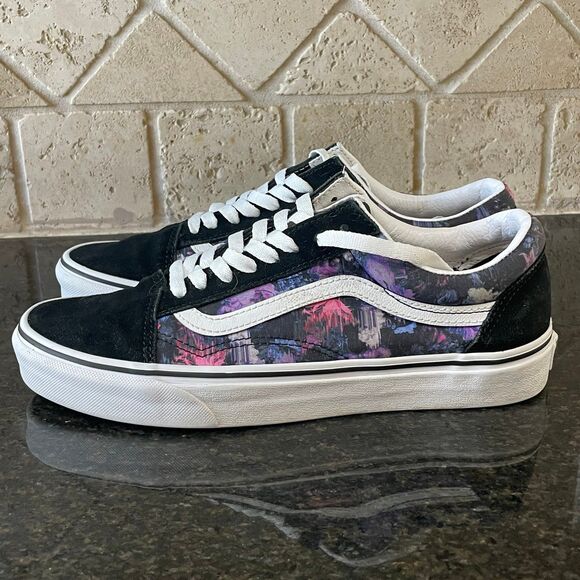 Vans Old Skool Warped Floral men’s 8.5 women’s 10 Skate Shoes - Picture 1 of 8